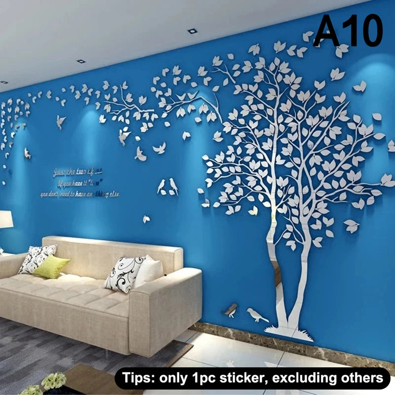Self-adhesive Home Background Wall Decal Stickers Decoration Bedroom Qme A10