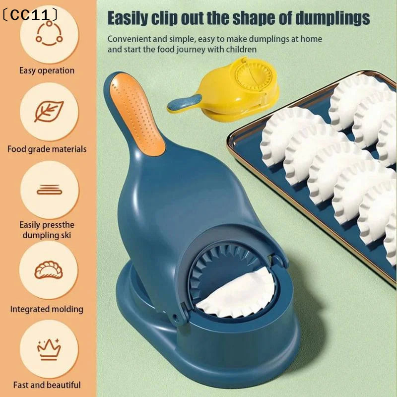 2-in-1 Press Dumpling Maker Dough Wrapper Mold Creation Kitchen Qme