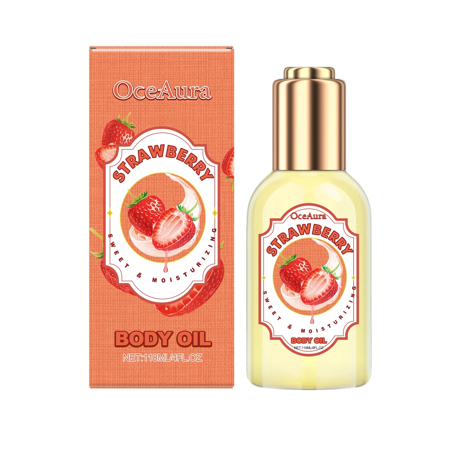 Body Massage Oil Improve Moisturizing Relieve Stress Muscle Relaxing Body SPA Lasting Scent Body Essential Oils Qme Strawberry