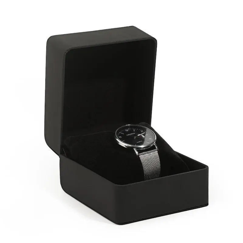 1/2/3Pcs Black Square Single Watch Gift Box With Pillow PU Leather Wristwatch Display Case Organizer For Men Qme