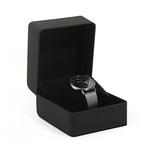 1/2/3Pcs Black Square Single Watch Gift Box With Pillow PU Leather Wristwatch Display Case Organizer For Men Qme