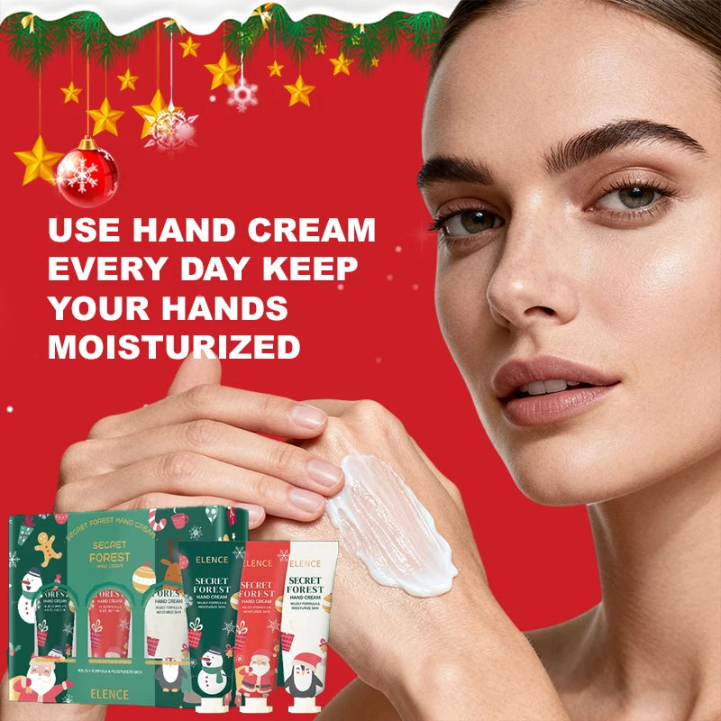 Christmas Hand Cream Durable Moisturizing Nourishing Brightening Qme