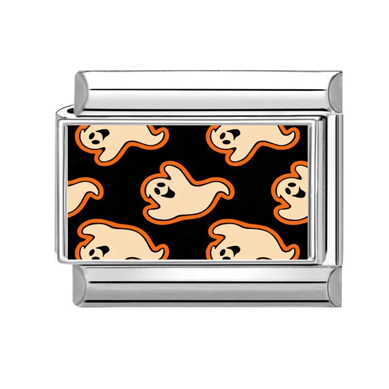 2025 Halloween Skull Hands Pumpkin Cats Ghost Italian Charms Links