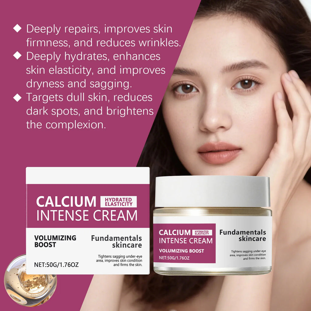 Calcium Intense Cream Tighten Skin Elasticity Enhance Moisturizing Facial Firming Improve Skin Sagging Nourishing Facial Lifting Qme