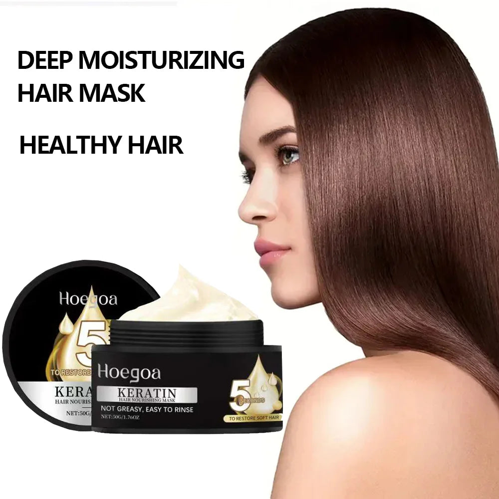Keratin Hair Mask Moisturizer Conditioner Soft Smooth Frizz Damaged Repair Damaged Hair Restore Shine Hair Mask Qme