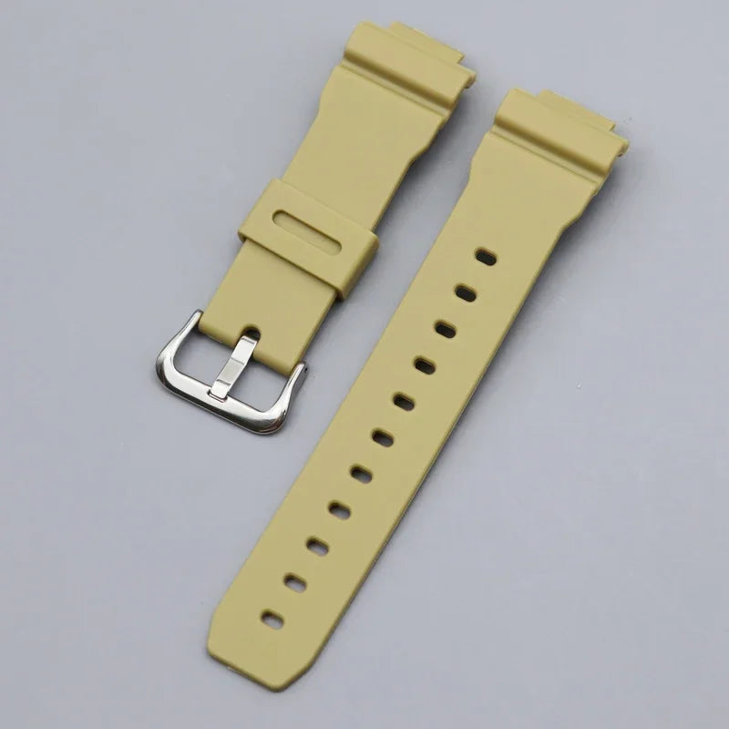 Silicone Watch Band for Casioak DW6900 Series GW-6900A G-6900B GLX-6900GB GLS-6900 Strap DIY Accessories Replacement Bracelet Qme KhakiS DW6900 Series