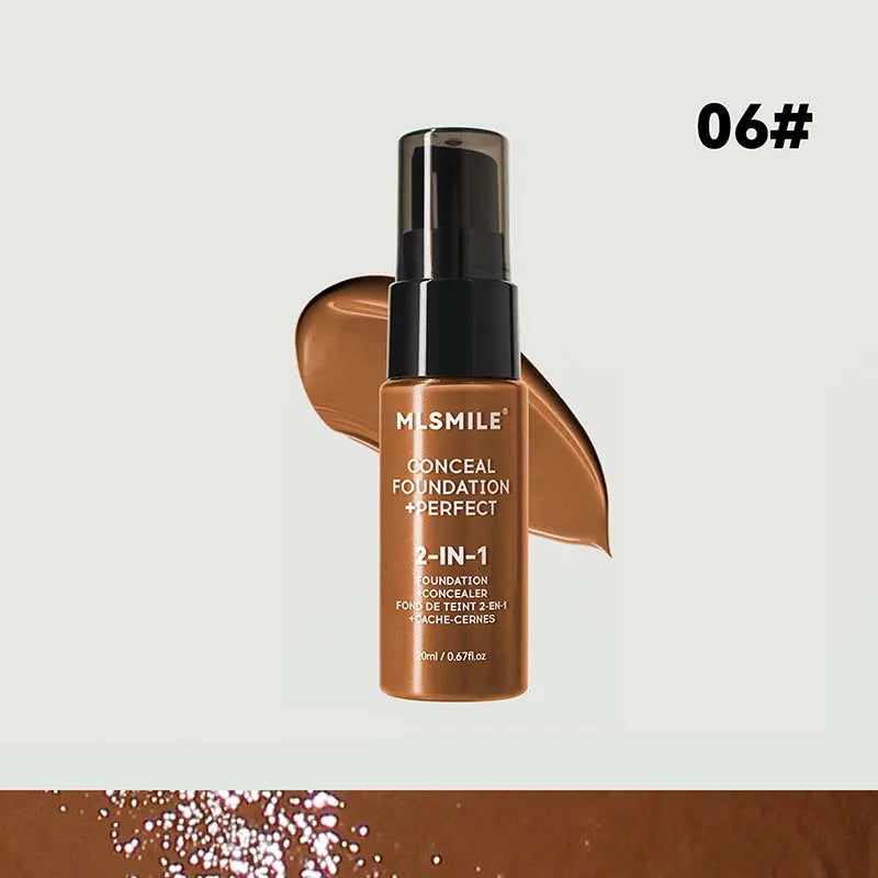 Face Foundation Cream Oil-Control Matte BBCream Waterproof Lasting Concealer Liquid Full Coverage Matte Base Professional Makeup Qme 06