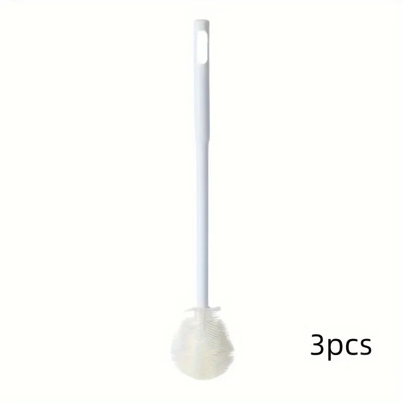 [Silicone Cleaning Brush] Foldable Long Handle Silicone Cleaning Brush - Soft Bristles for Teapots, Wine Glasses & Baby Bottles Qme 3pcs