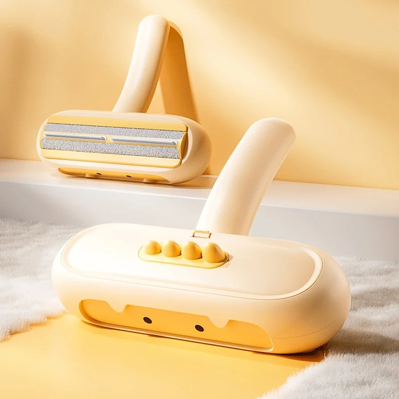 Pet hair remover - reusable and easy to clean pet hair remover suitable for furniture, sofas, carpets, bedding, and car seats Qme YELLOW