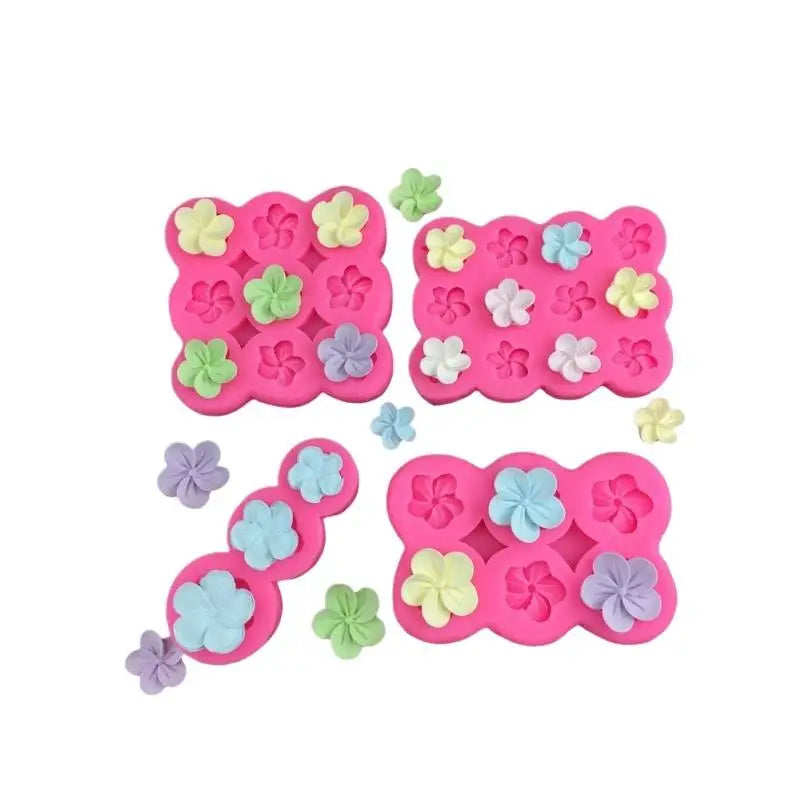 3 6 9 12Grids Candle Soap Crafts Kitchen Baking Mold 3D Flower Qme