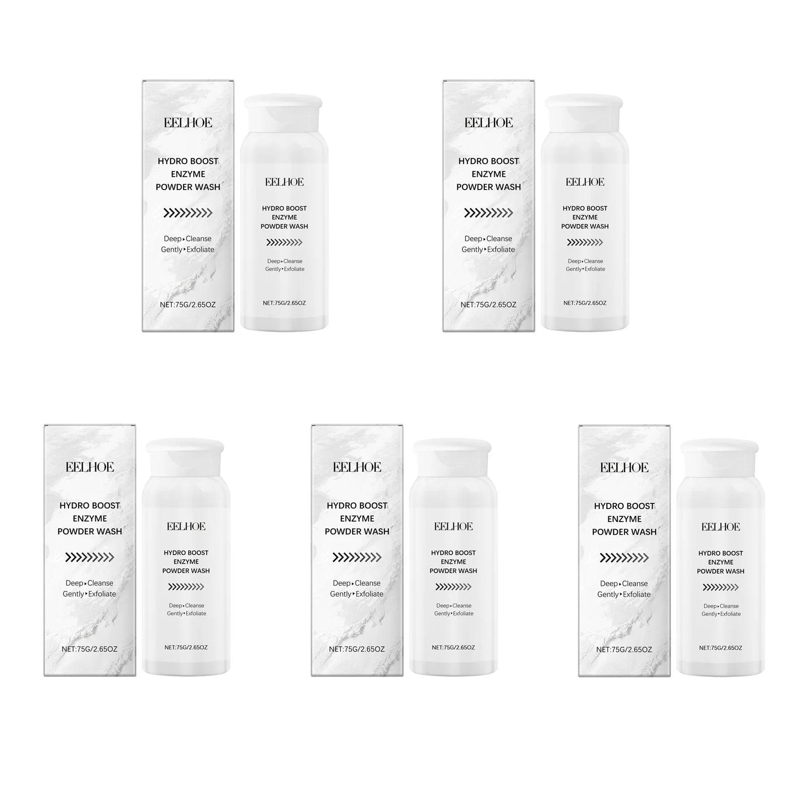 Enzyme Face Powder Wash Skin Oil Control Clean Facial Pores Remove Blackheads Pimples Refreshed Enzyme Face Cleanses Flour Qme 5 x 75g Boxed