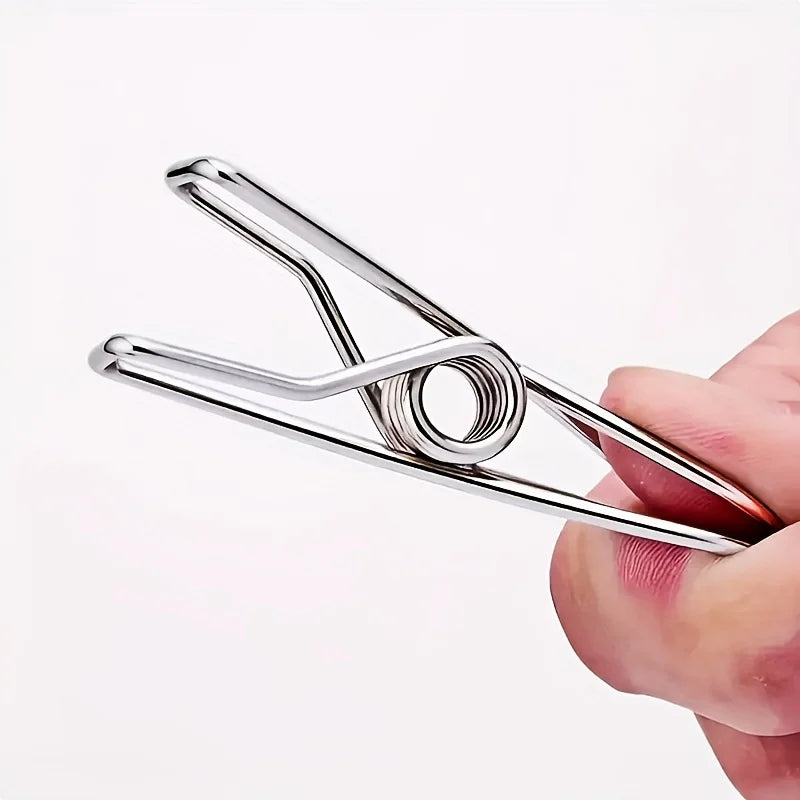 Stainless Steel Small Clothes Clip, Durable Clothes Nail, Multifunctional Metal Wire, Practical Clip Suitable for Kitch Qme