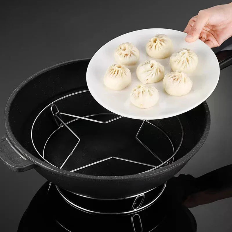 Round Pot Holde Multi-function Place Durable Firmly Kitchen Accessories Pots And Pan Holder Pot Pad Stainless Steel Qme
