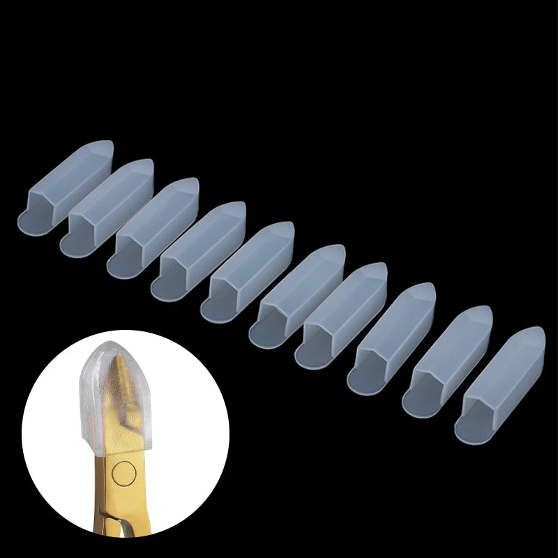 Clear Protective Sleeve Nail Cuticle Scissors Cap Dead Skin Nippers Qme