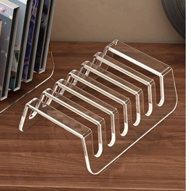 CD Rack, Album Display Rack, Transparent Storage Rack For Records, And Tapes, Multifunctional Counter Display Rack Qme