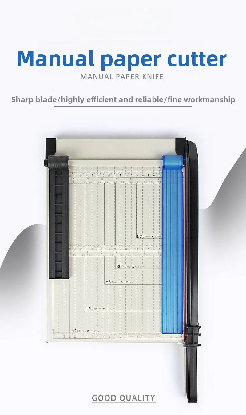 Manual A4 Paper Cutter Paper Trimmer Cutting Machine Paper Slicer with Blade for Paper Plastic Sheet Home Office Craft Tool Qme
