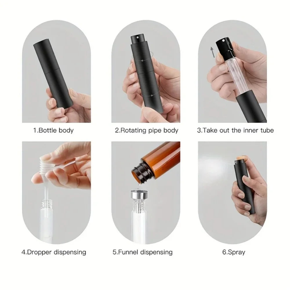 1 Mini Spray Bottle Multi Purpose Refillable Dispenser Leak Proof Perfume Atomizer Handheld Spray Container For Coffee Bean Use Qme