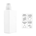 1000ml Laundry Detergent Dispenser Bottle Refiilable Laundry Storage Container for Liquid Powder Softener Laundry Room Canister Qme WHITE