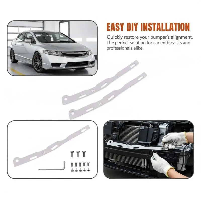 Front Bumper Repair Metal Plate Buckle Broken Opening Rotten Repairer Qme
