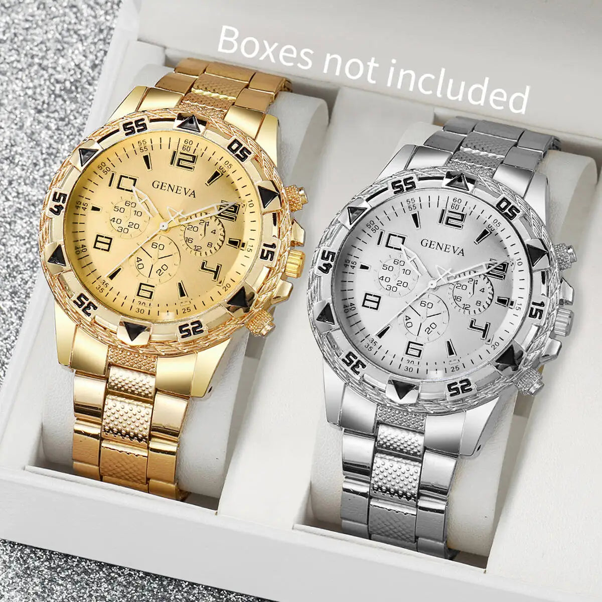 Men's Business Watch Blue Light Glass Stainless Steel Strap Quartz Qme