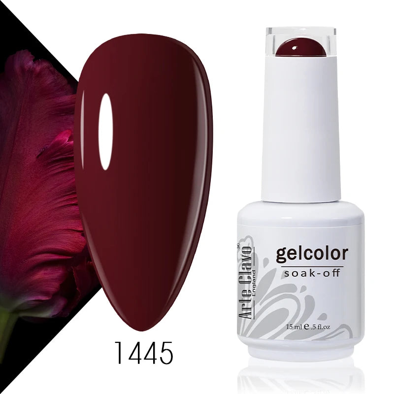 Arte Clavo Solid Gel Nail Polish Rainbow Summer Varnish Soak Off