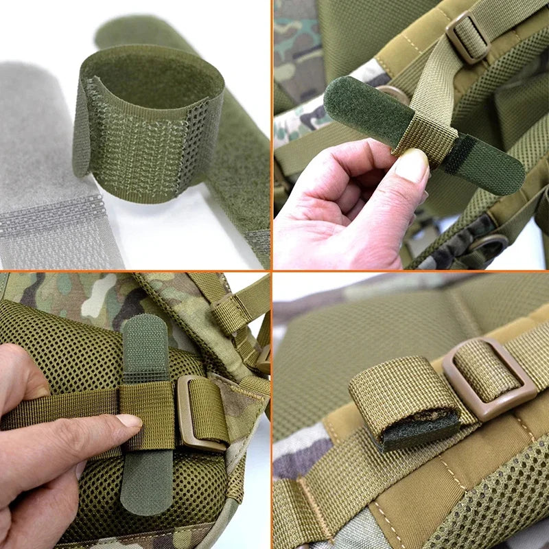 Loop Grip Wrapping Cord Reusable Backpack Fastener Buckle Nylon Qme