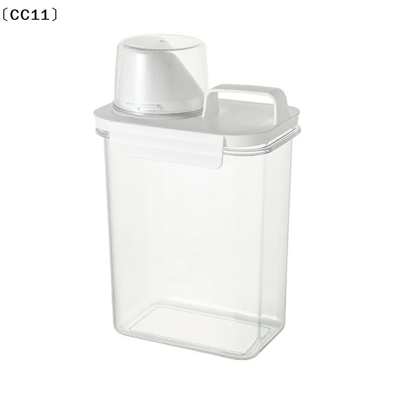 Plastic Food Storage Containers Sealed Lids Measuring Cup Kitchen Qme
