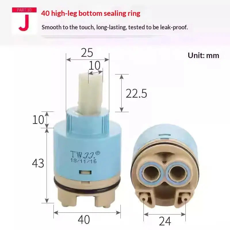 1Pc Plastic Ceramic Cartridges Ceramic Disc Cartridges Mixer Faucet Thermostatic Cartridges Faucet Disc Valve For Mixer 35/40mm. Qme J 40mm