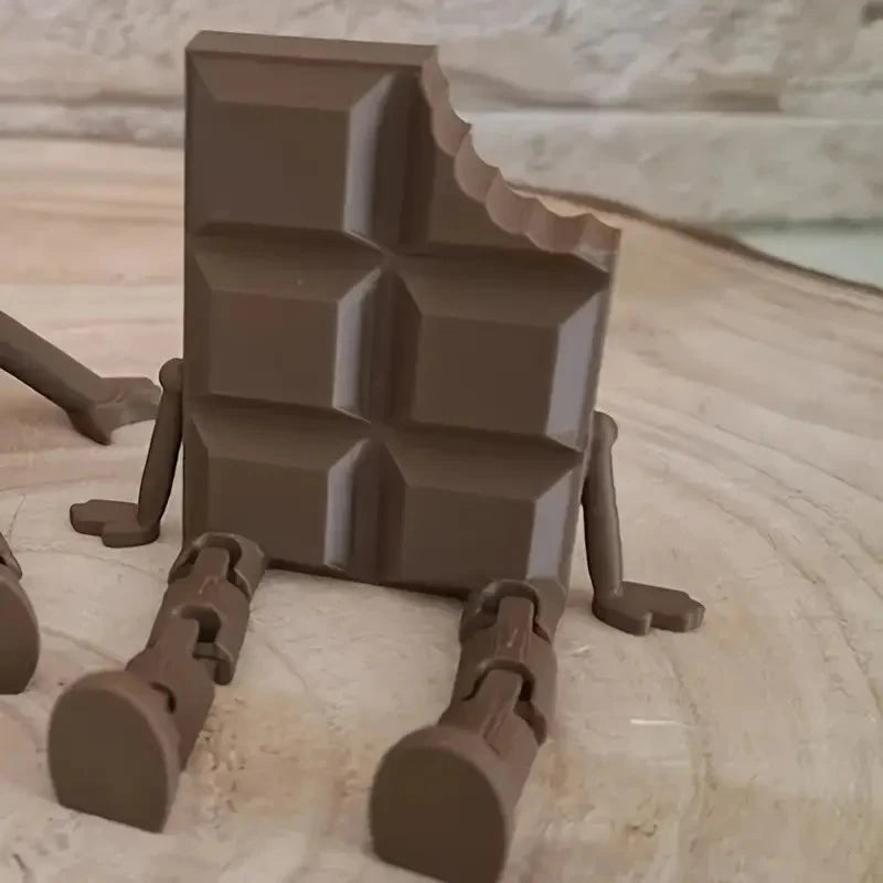 Home Office Desktop Decor 3D Printed Chocolate Sculptures Movable Qme