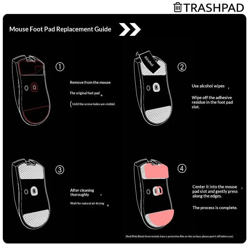 Deathadder ICE Control Mouse Feet Smooth Skates Accurate Movements Qme