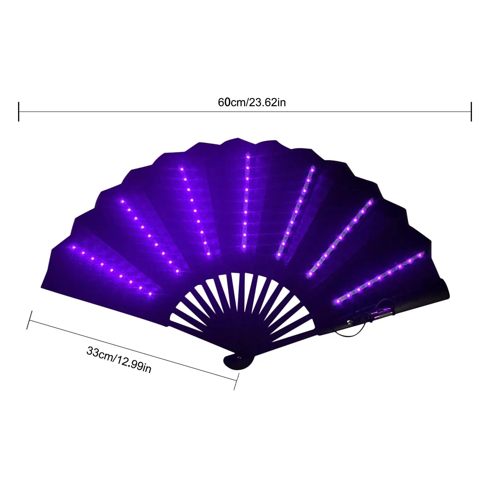 Rave Hand Fan Light up Rave Handheld Fan Travel Multipurpose Handheld Fan Carnival Accessories for Belly Dancing Performances Qme