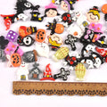 10pcs 2-3cm Halloween Decorations Lacquer Resin Embellishments Flatback Cabochons DIY Handmade Crafts Party Home Ornaments c4125 Qme mixed 10pcs