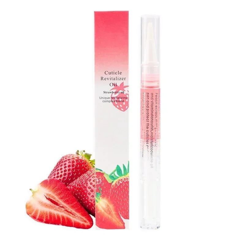 Nail Nutrition Oil Pen Prevent Agnail Nail Polish Anti-barb Nail Edge Oil Nail Treatment Cuticle Revitalizer Oil Nail Care Tools Qme Strawberry-1Pc