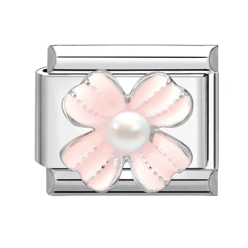 1Pcs 9×10mm Colorful Bowknots Pearl Italian Stainless Steel Charm Beads For Women Bracelet Jewelry Manufacturing Accessories Qme S 5