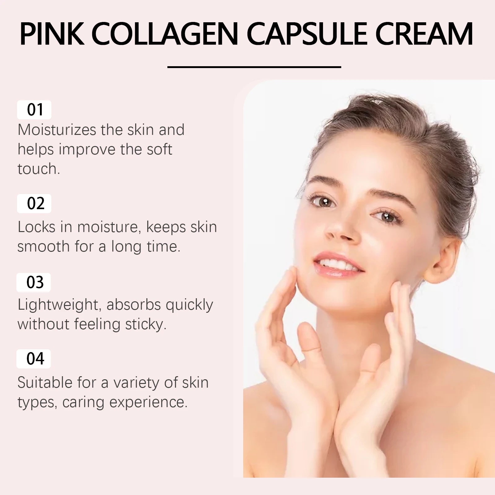 Moisturizing Collagen Capsule Cream Hydrating Firming Anti-Aging Niacinamide Even Skin Tone Brightening Facial Skin Qme
