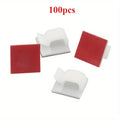 50/100pcs Self-Adhesive Cable Clips: The Ultimate Cable Management Solution for Home & Office! Qme white