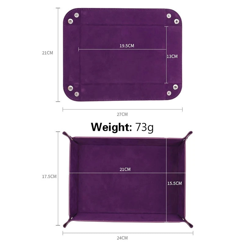 Creative Storage Tray Pu Foldable Box Dice Desktop Rolling Folding Qme