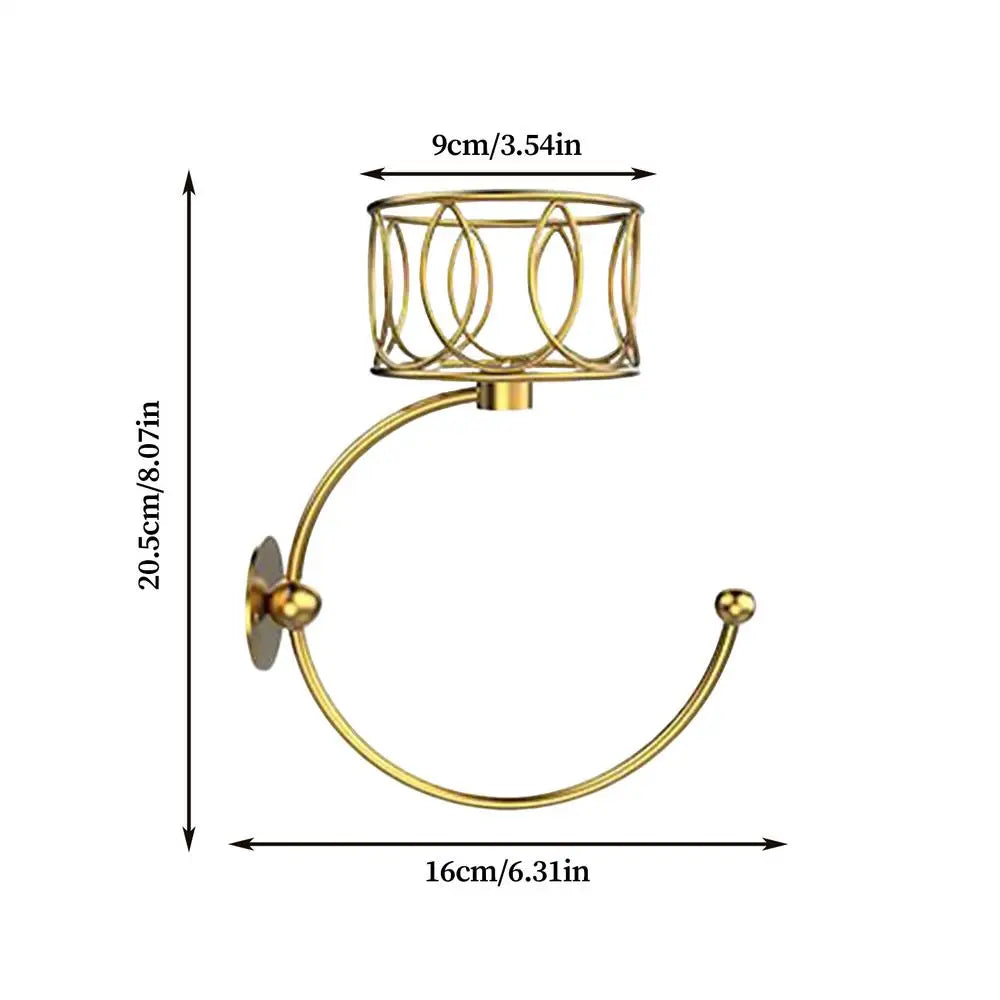 Vintage Towel Hook Candle Holder Hand Ring Bathroom Heavy Duty Rustic Qme China Mainland Gold