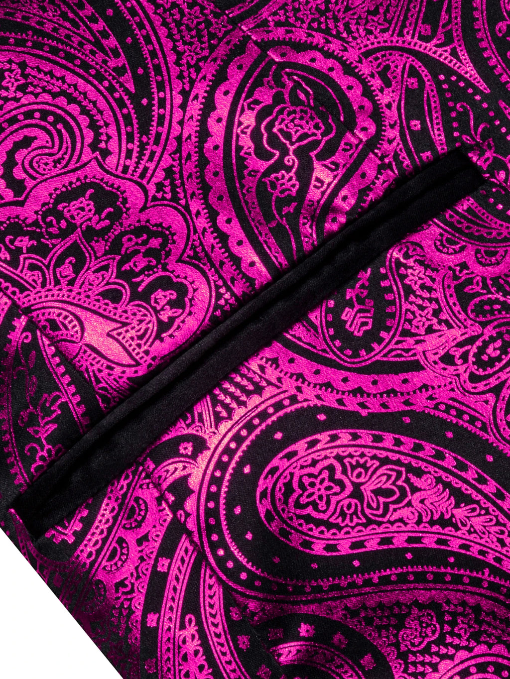 Men's Fuchsia Paisley Tuxedo Jacket Single Button Shawl Lapel Blazer for Men Formal Wedding Banquet Prom Party Stage Wear Qme