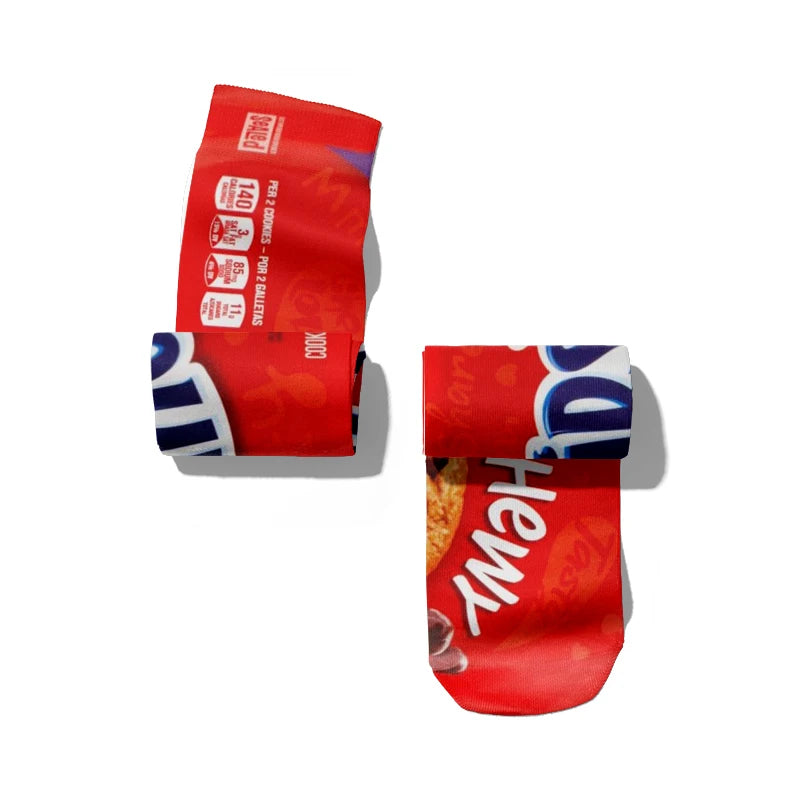 Fashionable Potato Chip Printed Socks Skateboard Youth Unisex Qme