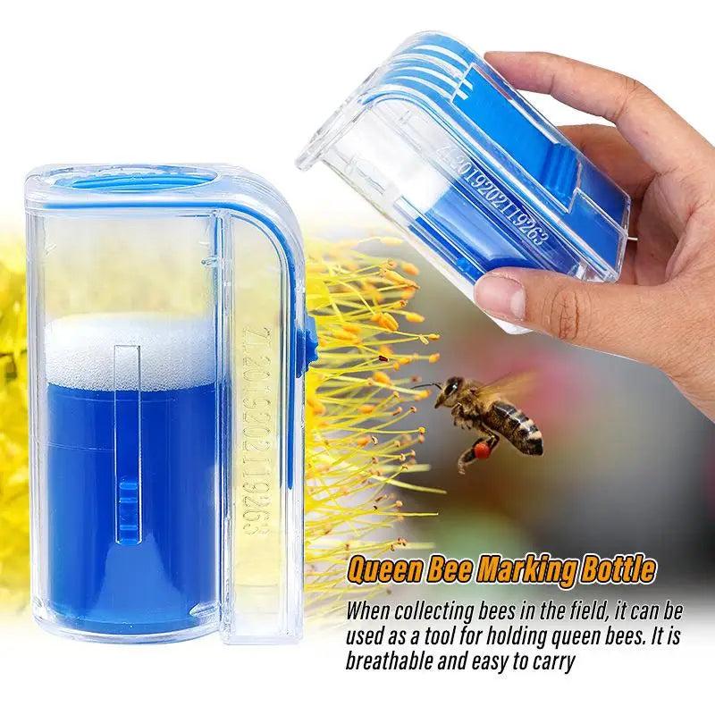 Queen Bee Marking Bottle Plastic Cage Catcher Marker Tool Beekeeping Qme