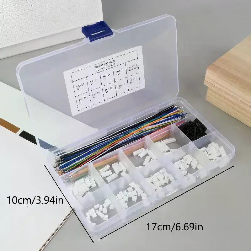 1.25mm Pitch Connectors Socket And Plug With Pre-Crimped Cables Kit 15cm Wire Qme