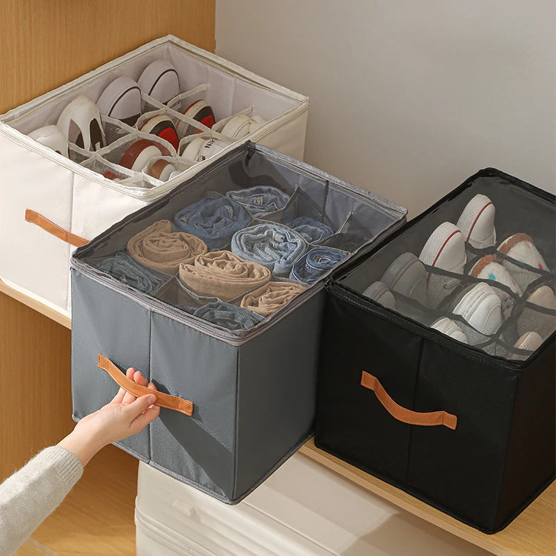Lid Dustproof Storage Box Shoes Clothes Accessories Home Organization Qme