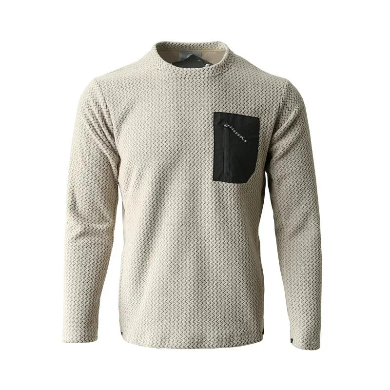 Wave Texture Outdoor Comprehensive Training Men Women Warm Qme Beige XL