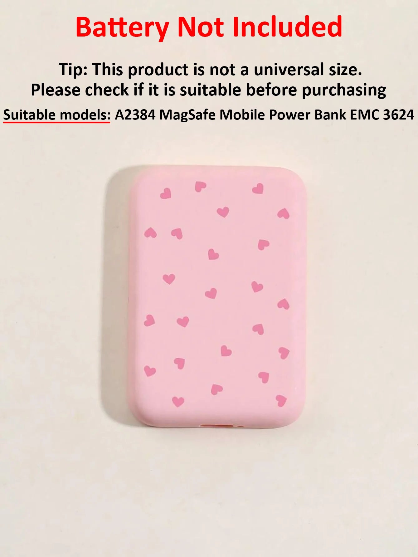 1 Black Pink Heart-shaped TPU Charging Protective Case Compatible Qme pink