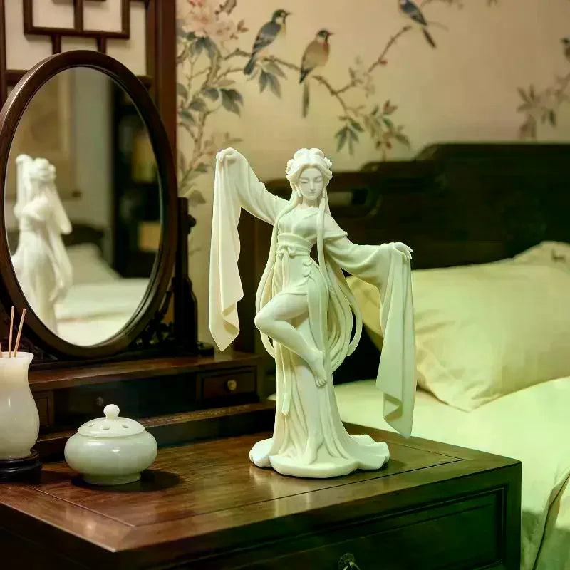 3D Printed Chinese Water Sleeve Dance Sculpture Elegant Classical Dancer Figurine Oriental Art Desktop Decor Art Collector Gifts Qme