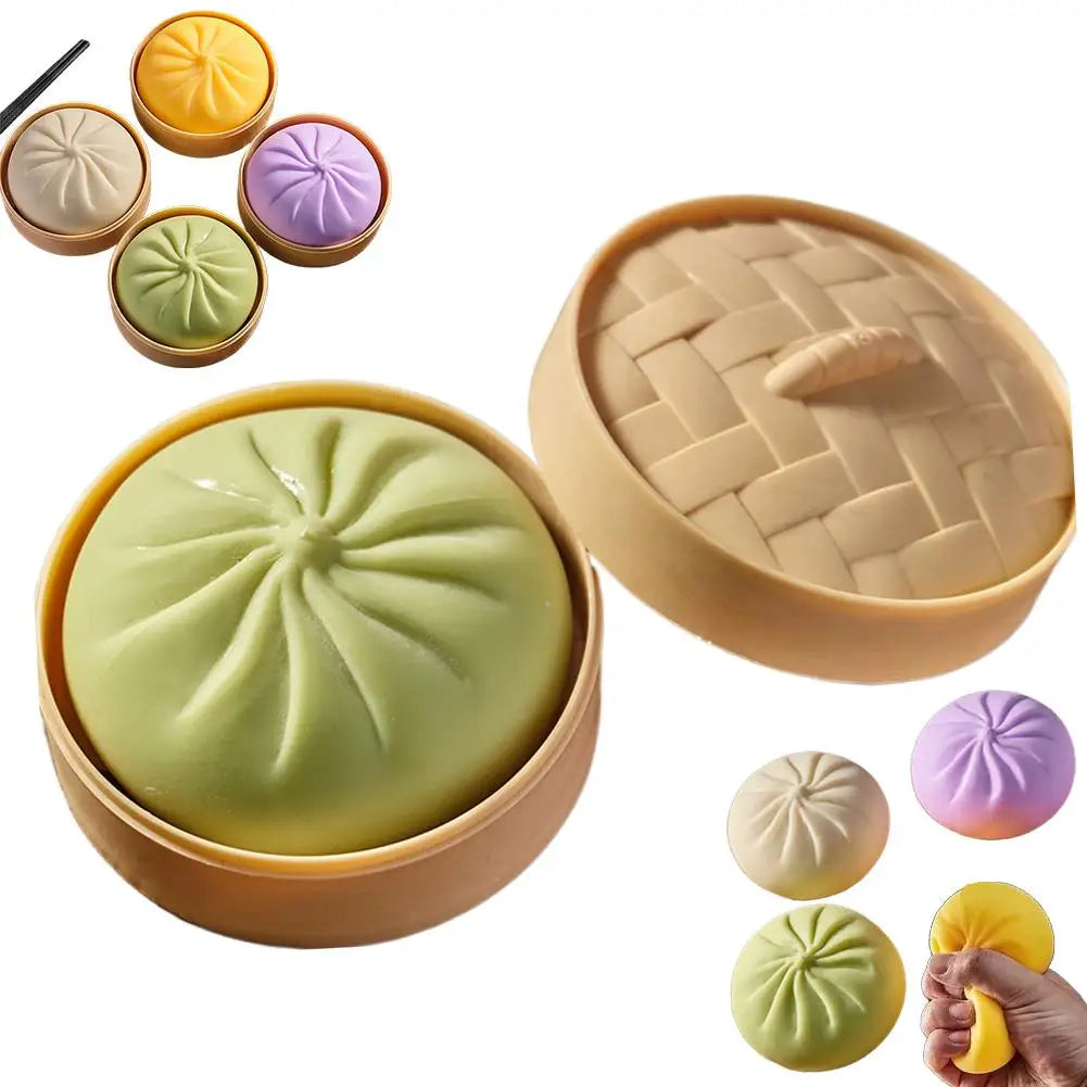 Colorful Dumpling Squishes Stress Balls Squeeze Dough Ball Squishy Qme E