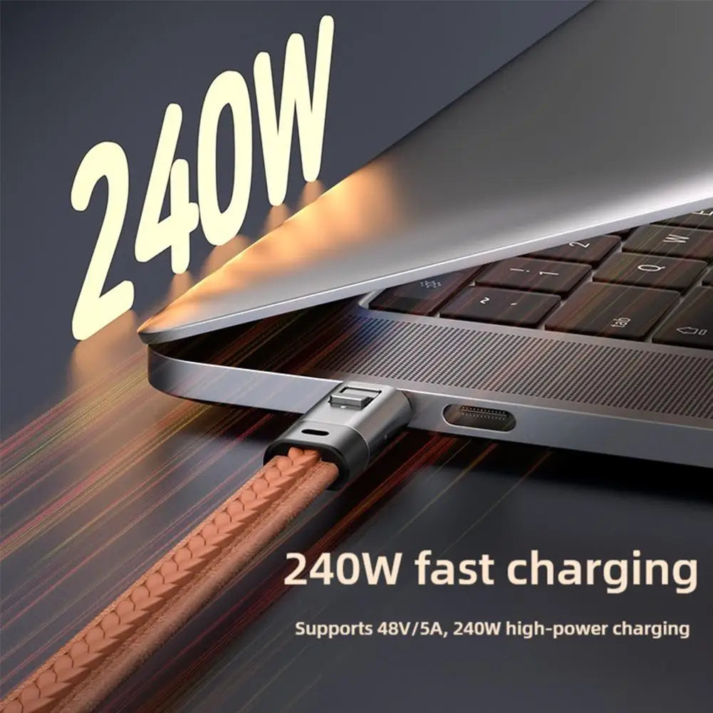 PD240W Keychain Short USB4.0 Data Cable Portable Keychain Kit 40Gbps USB C to Type C Charging Cable for Laptop Xiaomi Iphone Qme