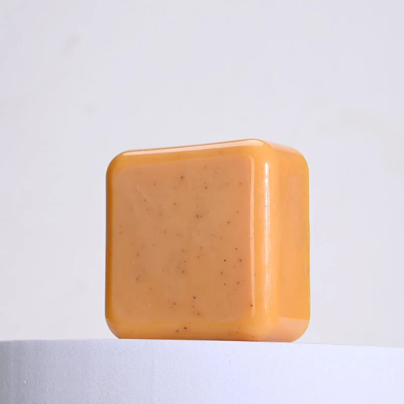 Turmeric Scrub Soap Solid Face Wash Kojic Acid Olive Oil Minerals Qme