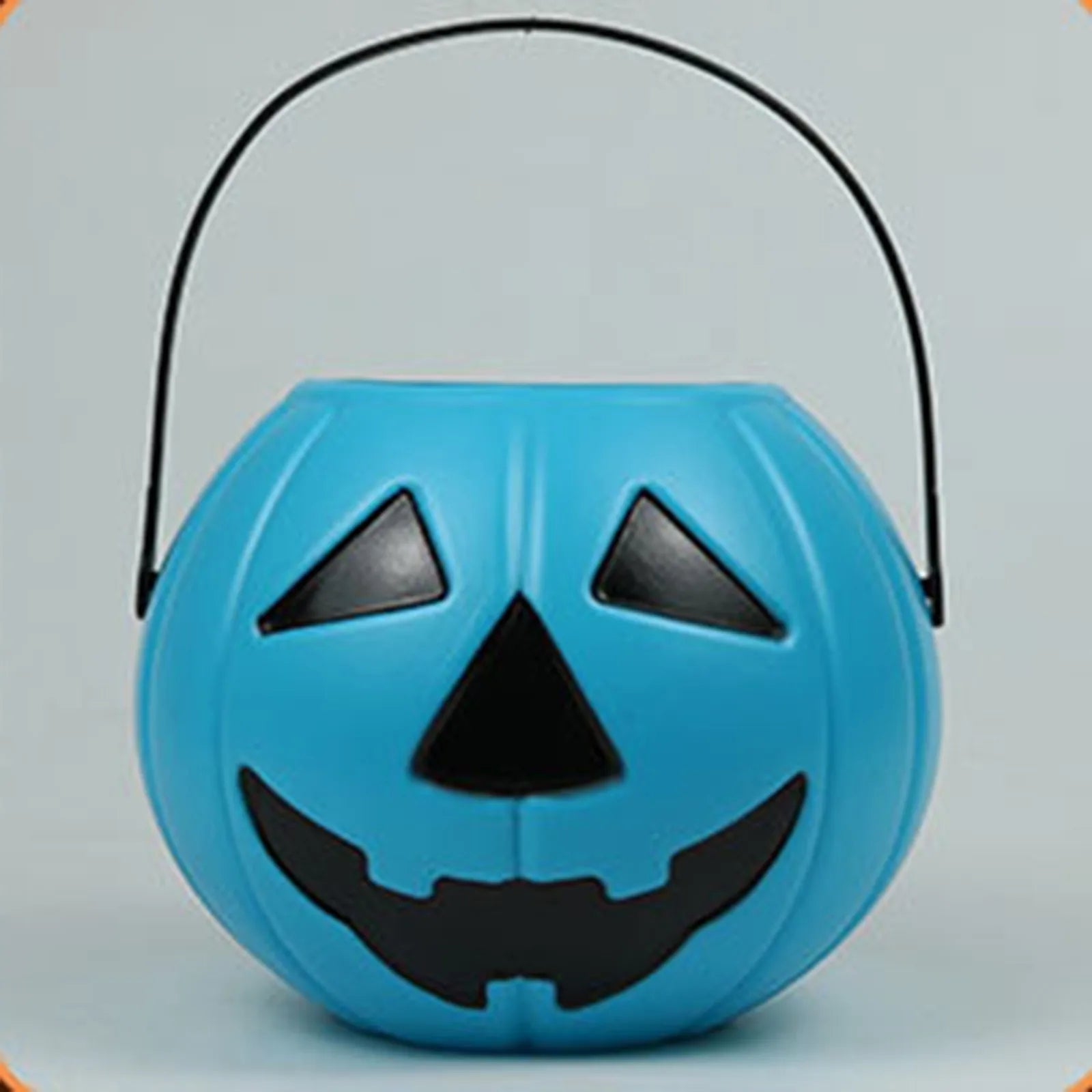 Halloween Multi-color Pumpkin Bucket Portable Plastic Candy Basket Trick Or Treat Kids Gift Packaging Halloween Party Ornament Qme Blue One Size